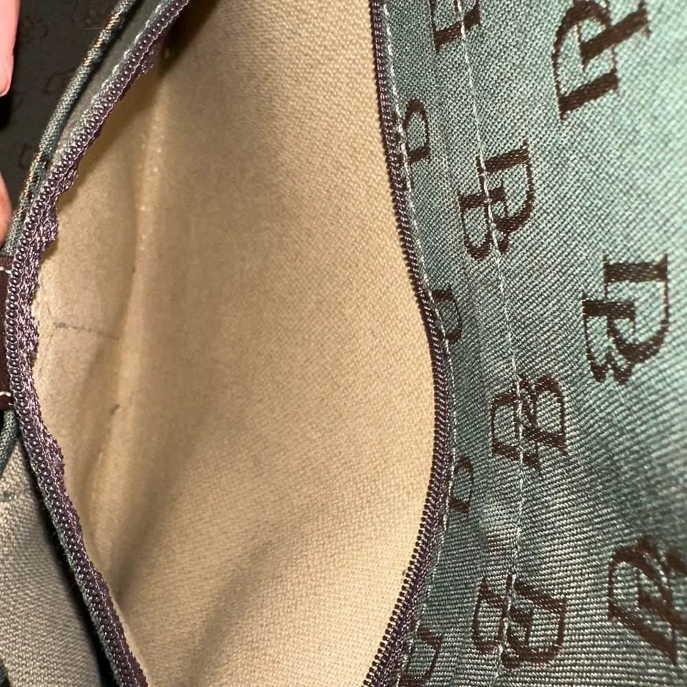 Dooney & Bourke Olive and Brown Monogram Tote/Laptop/Computer Bag/Tote